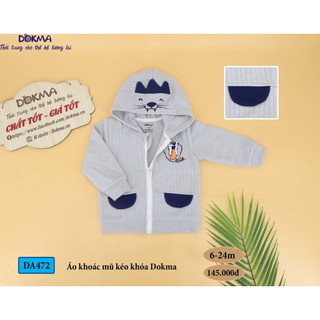 Áo khoác nỉ Dokma có mũ kéo khóa chất siêu đẹp 6-24M