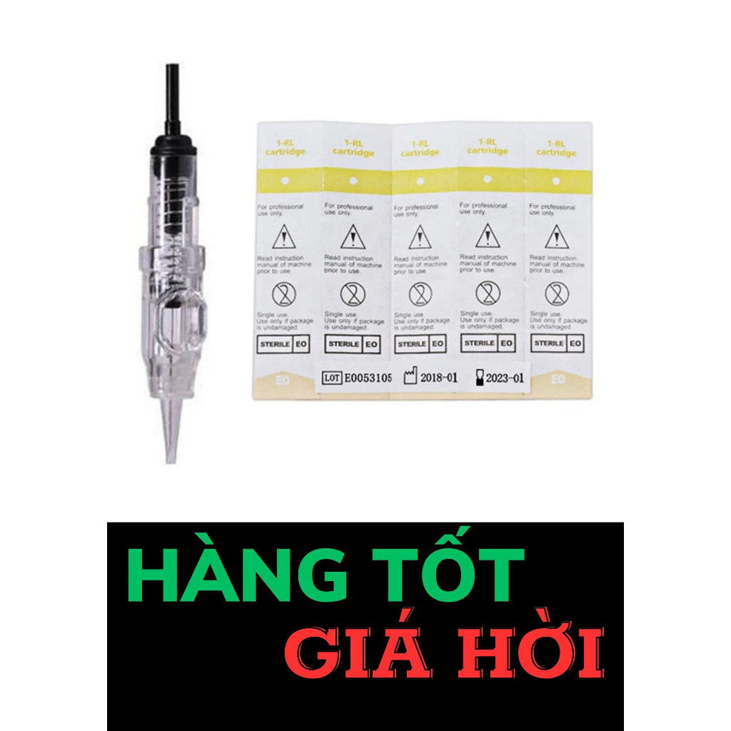 Kim phun xăm máy Pen, máy Charm, máy Thần Thánh, Kim phun xăm lò xo (hộp 10 chiếc)