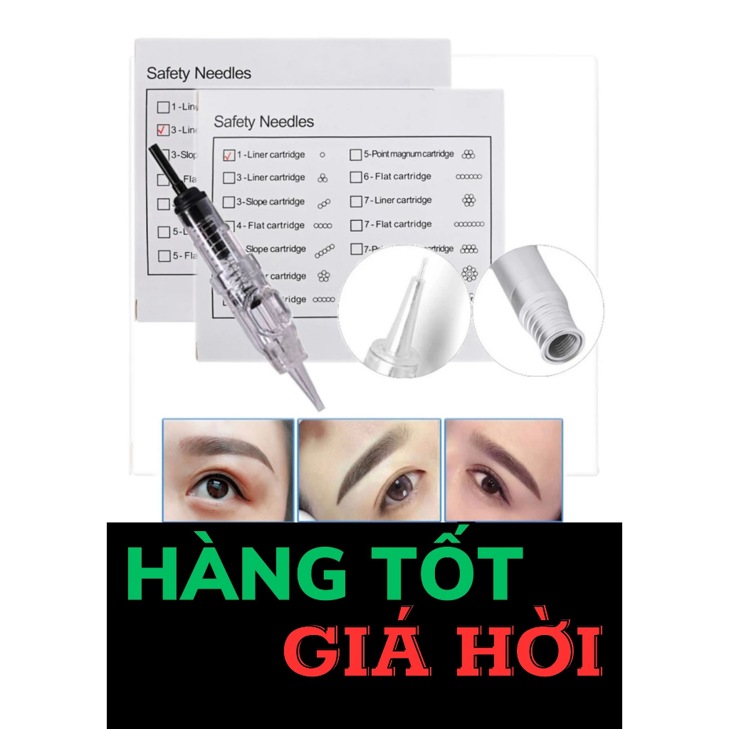 Kim phun xăm máy Pen, máy Charm, máy Thần Thánh, Kim phun xăm lò xo (hộp 10 chiếc)