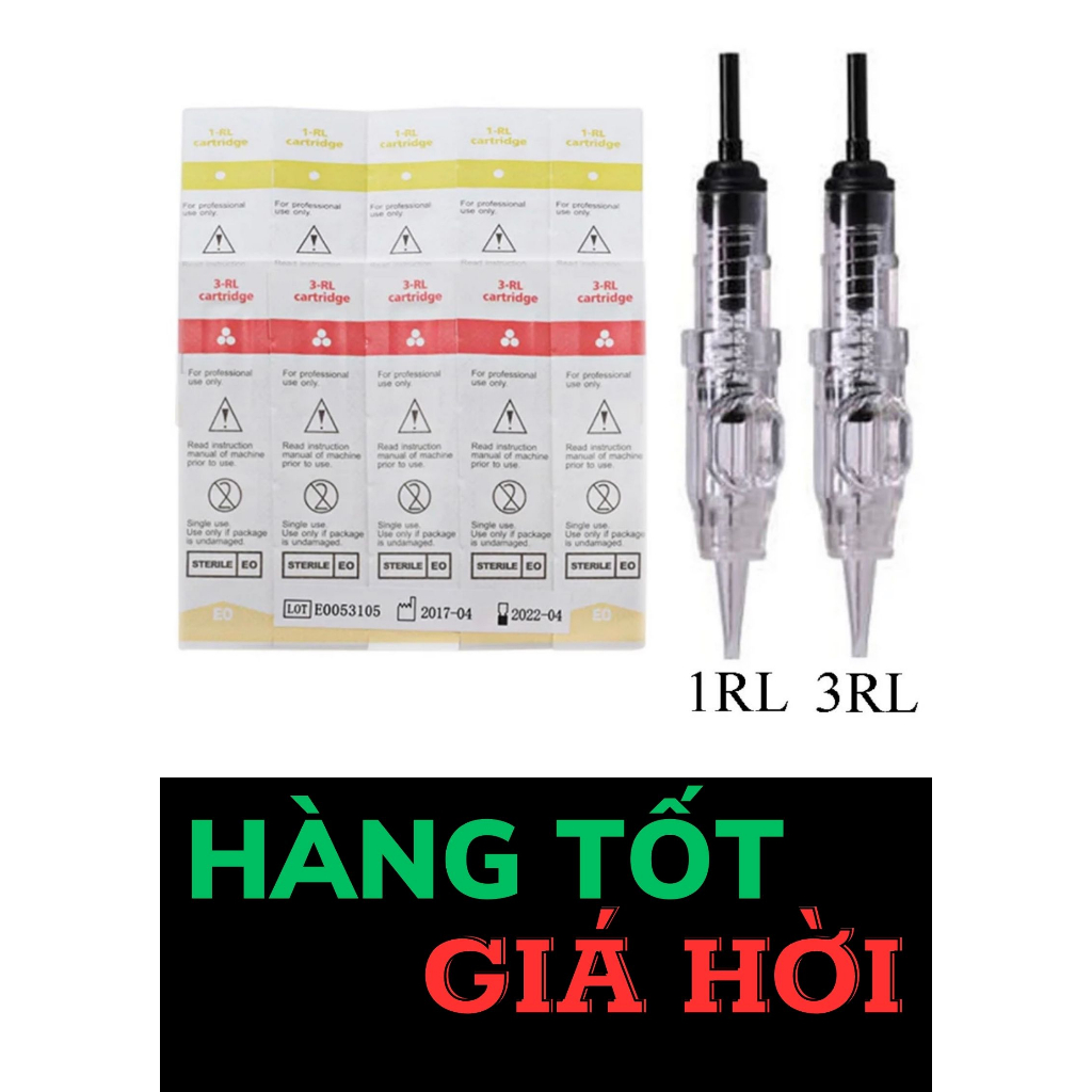 Kim phun xăm máy Pen, máy Charm, máy Thần Thánh, Kim phun xăm lò xo (hộp 10 chiếc)