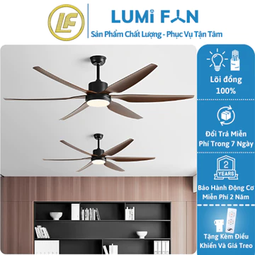Quạt Đèn Trần Trang Trí LumiFan, Quạt Trần Đèn Decor, Quạt Trần Phòng Khách, Phòng Ngủ, Có BH