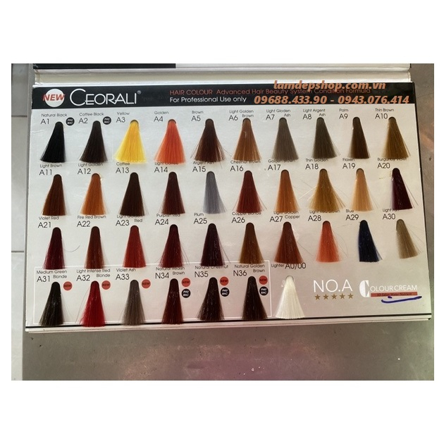 Kem nhuộm tóc - Ceorali - Mã màu nhuộm phủ bạc thời trang (60ml x 2) (Đã bao gồm cả trợ nhuộm)