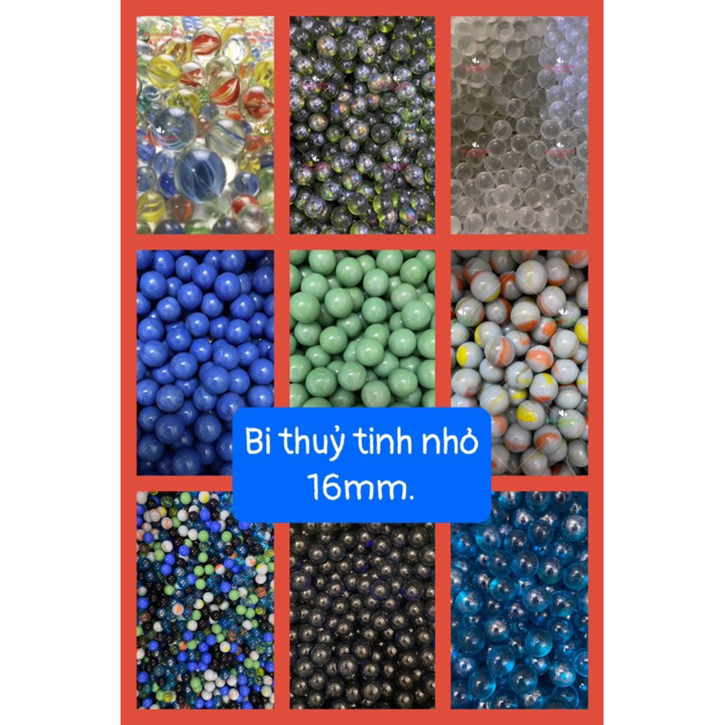 70 viên bi thuỷ tinh nhỏ 16mm - bi ve truyền thống - bi trang trí cây ...