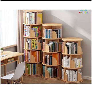 DQ HOME Kệ sách xoay tròn 360 độ thông minh tiện ích kích thước đa dạng M108