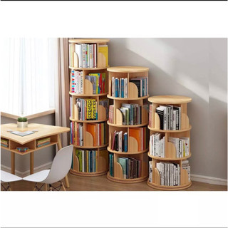 DQ HOME Kệ sách xoay tròn 360 độ thông minh tiện ích kích thước đa dạng M108