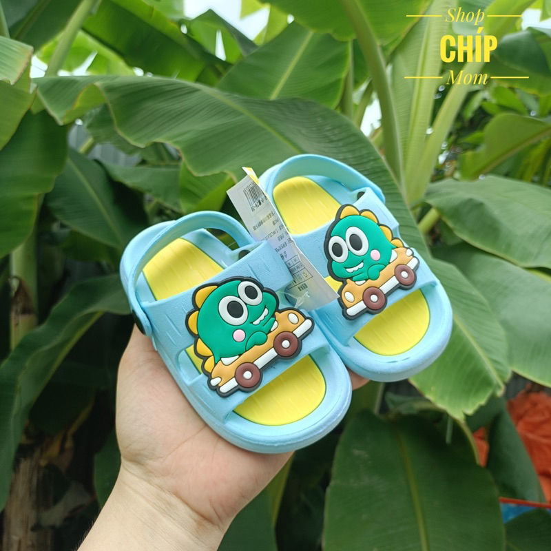 xăng đan bé gái dép lê cho bé trai có quai nhựa đi mưa biển bền đẹp mùa hè êm chân khủng long cô gái 302 ( ảnh thật )