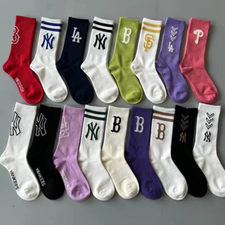 Tất/vớ cao cổ MLB phong cách thể thao cá tính hàng cao cấp đa dạng nhiều mẫu chất cotton thoáng khí freesize cho nam nữ