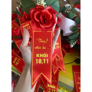 Tôn Vinh Sự Kiện 🇻🇳 Xưởng Sản Xuất Hoa Hồng Cài Áo Đại Biểu Thiết Kế Riêng, Giá Gốc SLL