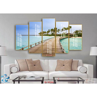 Bộ 5 Tranh Treo Tường Phong Cảnh Trang Trí Nhà, Phòng Khách, Phòng Ngủ, Phòng Bếp OHA Decor