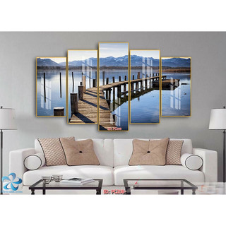 Bộ 5 Tranh Treo Tường Phong Cảnh Trang Trí Nhà, Phòng Khách, Phòng Ngủ, Phòng Bếp OHA Decor