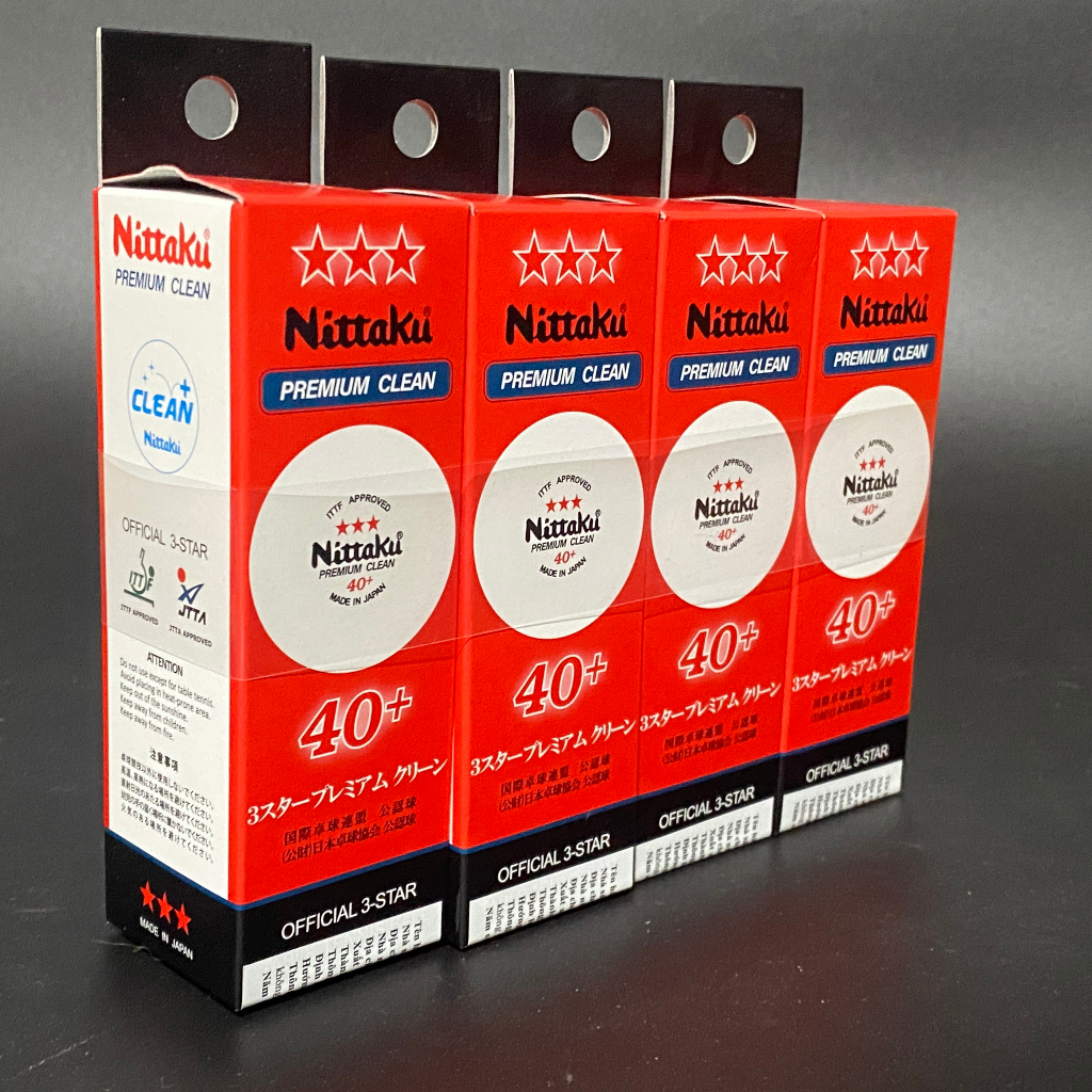 Bóng thi đấu Nittaku clean chính hãng hộp 3 quả chính hãng