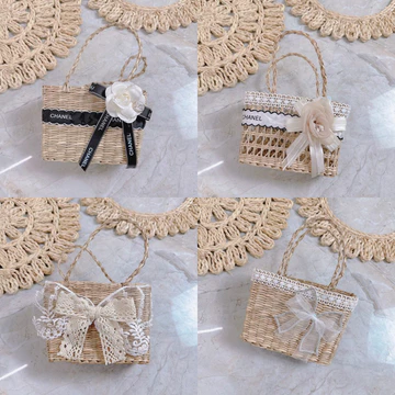 TÚI CÓI MINI ĐI BIỂN VINTAGE, Túi Cói Đi Biển Sang Chảnh Cho Chị Em, MẸ VÀ EM BÉ Nha (Túi cói Merci)