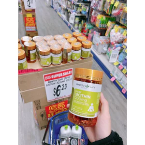 TINH CHẤT MẦM ĐẬU NÀNH SUPER LECITHIN HEATHYCARE ÚC 100 VIÊN TĂNG VÒNG MỘT, ĐIỀU HÒA