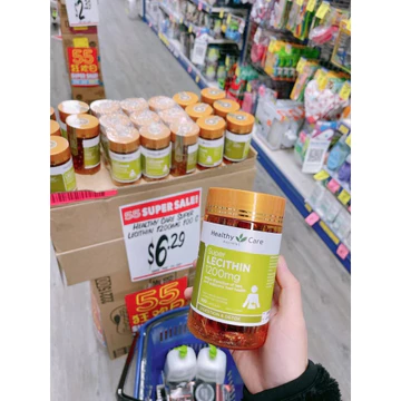 [CHÍNH HÃNG] TINH CHẤT MẦM ĐẬU NÀNH SUPER LECITHIN HEATHYCARE ÚC 100 VIÊN TĂNG VÒNG MỘT, ĐIỀU HÒA