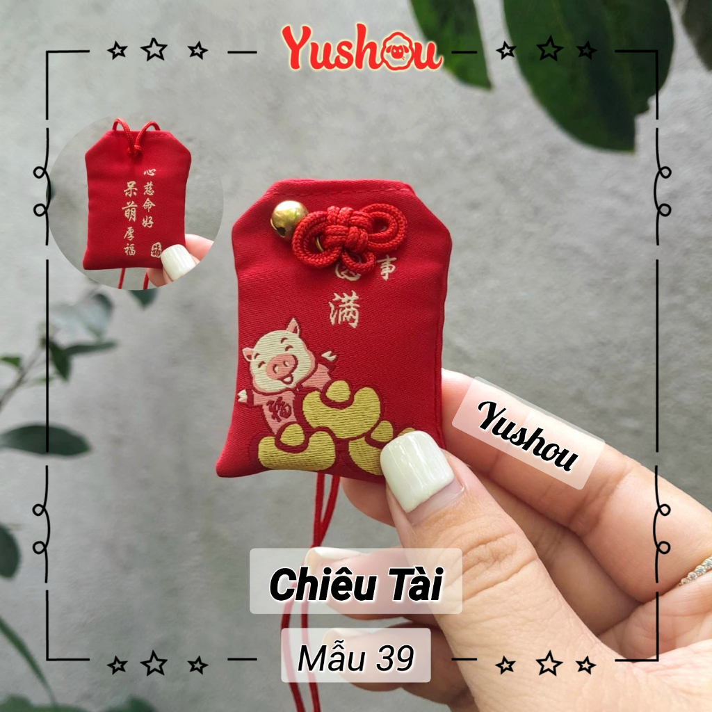 Túi Phước Yushou Tài Vận Mẫu 39 - Kiểu Omamori Nhật, Có sẵn, Quà tặng ý nghĩa.