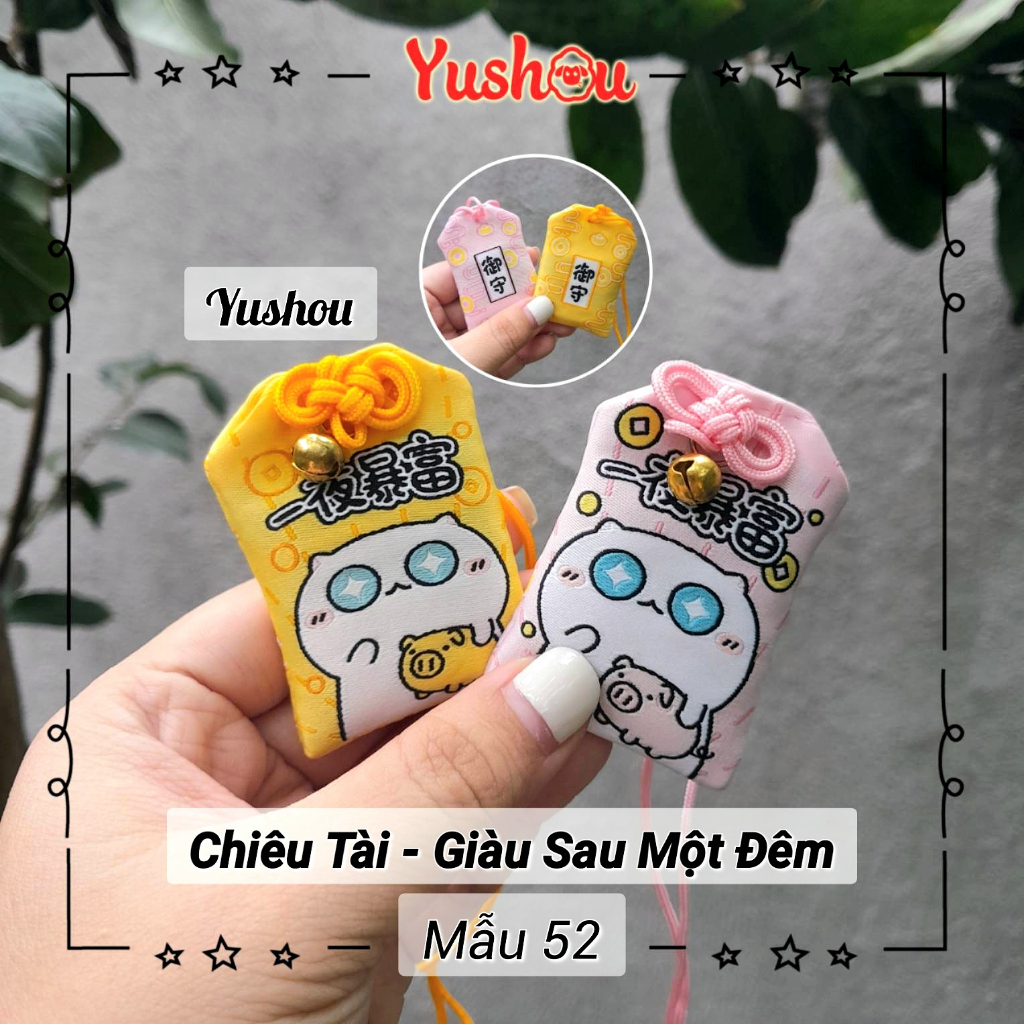 Túi Phước Yushou Tài Vận Mẫu 52 - Kiểu Omamori Nhật, Có sẵn, Quà tặng ý nghĩa.