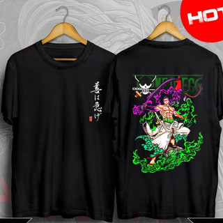 Áo Thun In Hình Sanji D.Ace Luffy Zoro One Piece 2 Mặt Áo Đen Cực Ngầu, Cực Đẹp