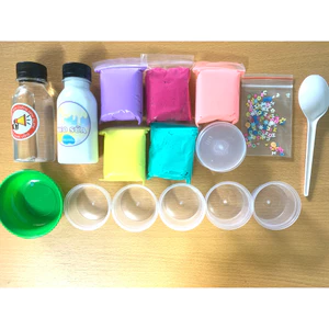 Bộ kit làm slam bơ HÀNG VIỆT NAM thương hiệu TAKACOL rất dễ làm, có tặng kèm đất sét nhẹ 5 màu.