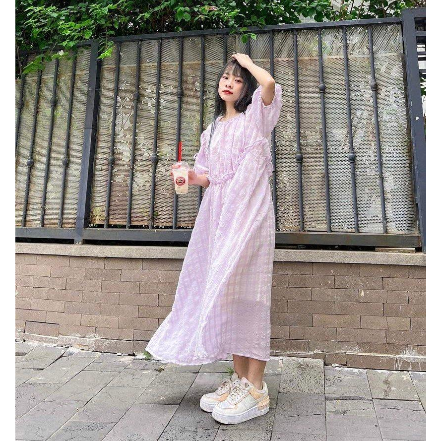 Nana Dress - Đầm dài dáng suông babydoll caro Remmus cho nữ