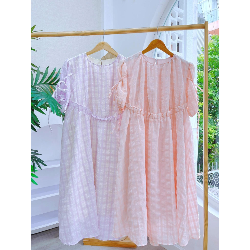Nana Dress - Đầm dài dáng suông babydoll caro Remmus cho nữ