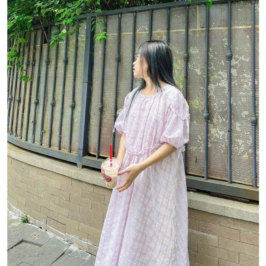 Nana Dress - Đầm dài dáng suông babydoll caro Remmus cho nữ