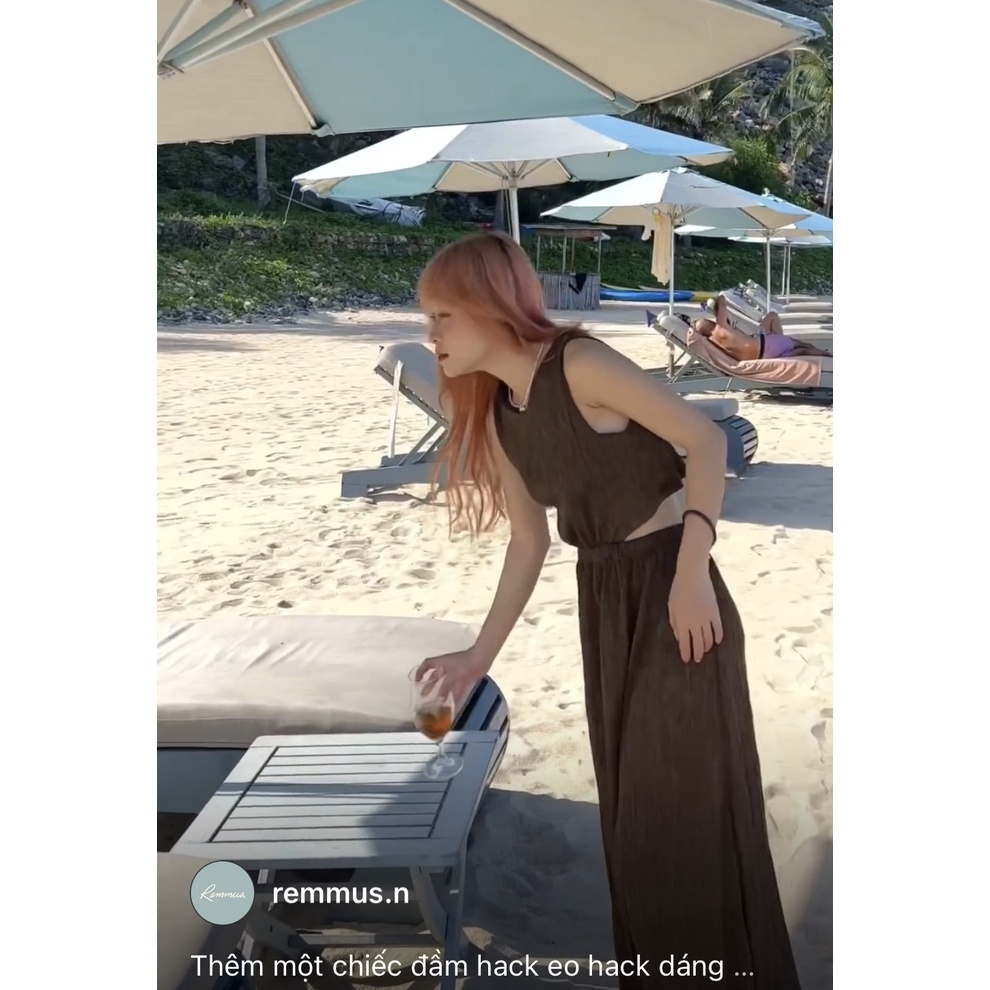 Freya Dress - Đầm dài hở eo hack dáng nữ Remmus dành cho nữ