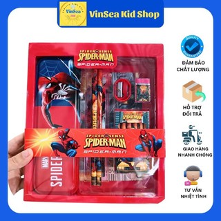 [Quà Cho Bé] Bộ Dụng Cụ Học Tập YOYO Combo 7 Món, Hộp Bút Người Nhện/ Elsa/ Khủng Long/ Ô tô in hình dễ thương