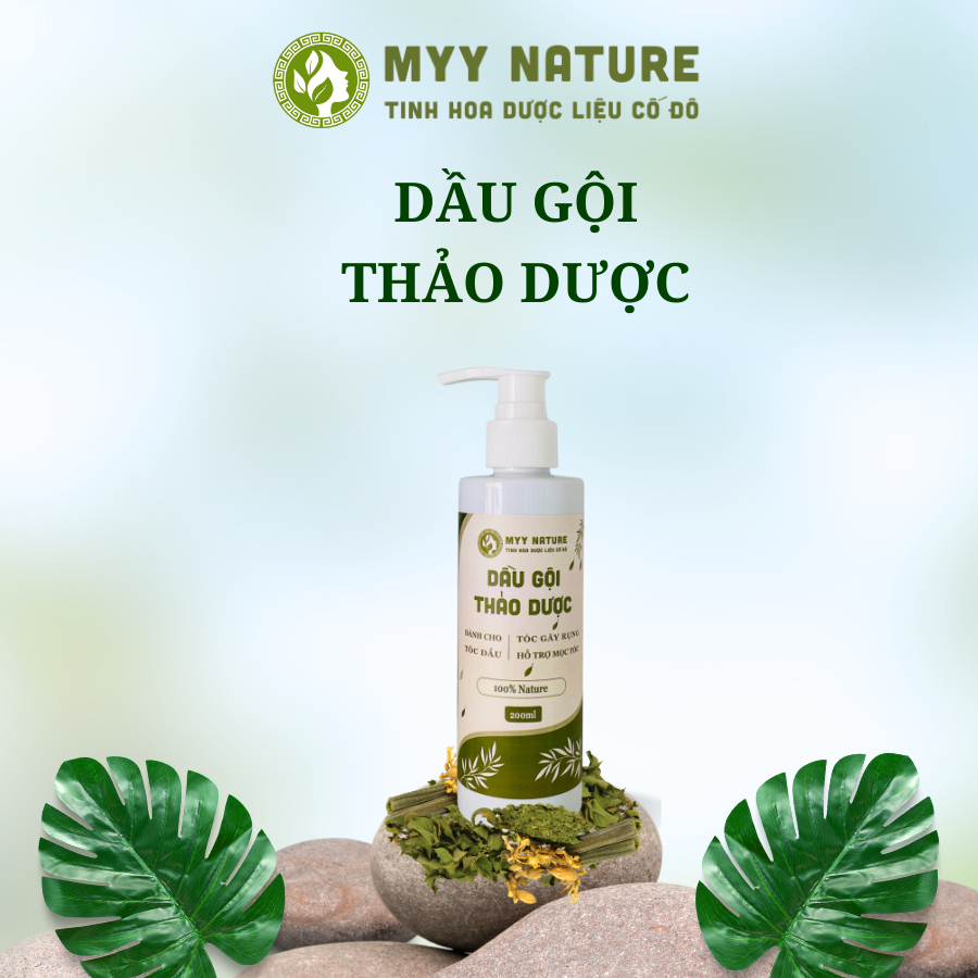 Dầu Gội Thảo Dược Myy Nature, chai 500ml - Giúp Giảm Bạc Tóc, Gãy Rụng và Kích Thích Mọc Tóc