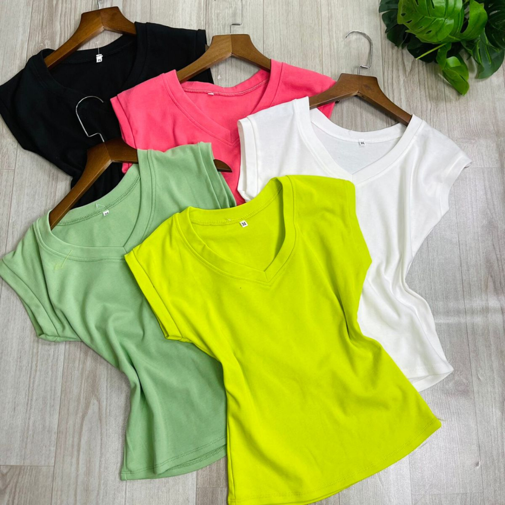 Áo Thun Nữ Bigsize Tay Hến ESHOP Áo Phông Nữ Cổ Tim Vải Borip Co Giãn Tốt Đẹp Dễ Thương Thoáng Mát Thấm Hút Mồ Hôi AT68