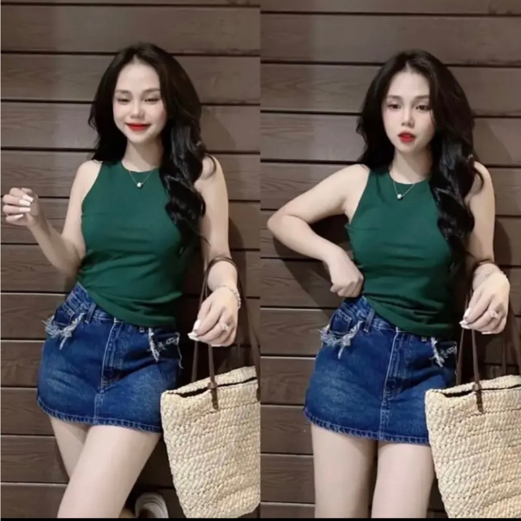 Áo Thun Ba Lỗ Nữ Bigsize Chất Thun Gân Tăm ESHOP - Áo Sát Nách Nữ Mặc Hè Thoáng Mát Co Giãn AT69