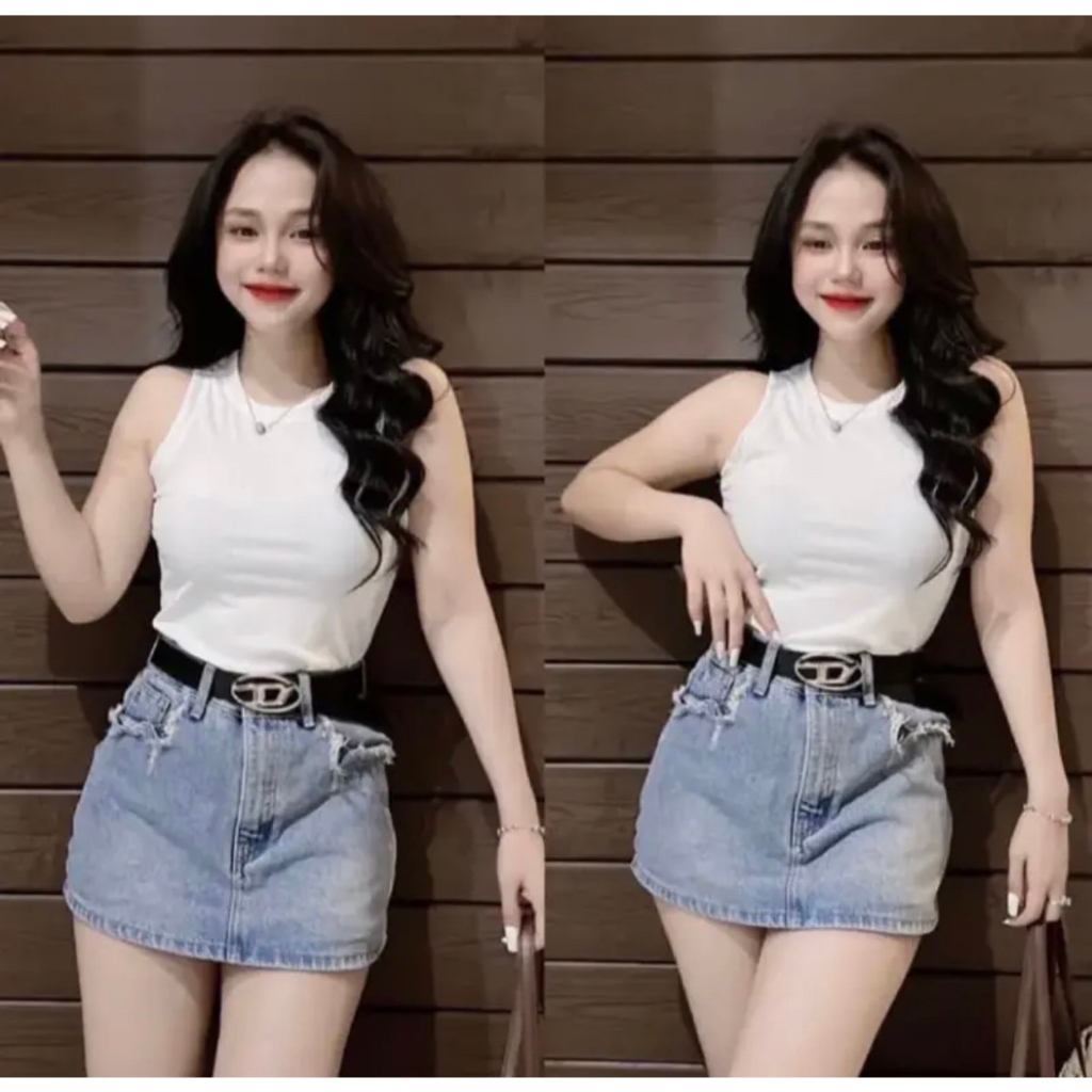 Áo Thun Ba Lỗ Nữ Bigsize Chất Thun Gân Tăm ESHOP - Áo Sát Nách Nữ Mặc Hè Thoáng Mát Co Giãn AT69