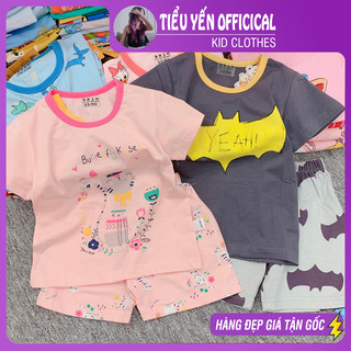 Bộ cotton cho bé đi màu ngẫu nhiên cho bé trai/bé gái từ 8-25kg S610 | Tiểu Yến Kid