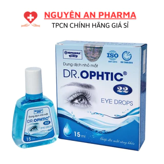 DUNG DỊCH NHỎ MẮT DR.OPHTIC – Giúp Đôi Mắt Sáng khoẻ, giảm mỏi mắt, làm sạch mắt tự nhiên, nước mắt nhân ạo – ( lọ 15ml)