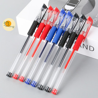 COMBO 10 Bút Bi Nước Mực Gel Ngòi 0.5mm Xanh Đỏ Đen, Bút Nước Ngòi To Mực Đều Chữ Đẹp Văn Phòng Học Sinh 88396