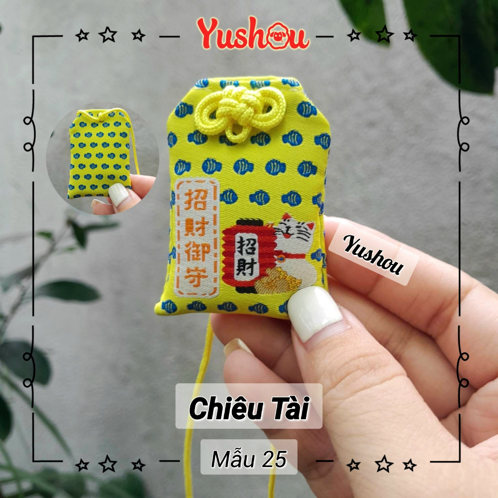Túi Phước Yushou Tài Vận Mẫu 25 - Kiểu Omamori Nhật, Có sẵn, Quà tặng ý nghĩa.