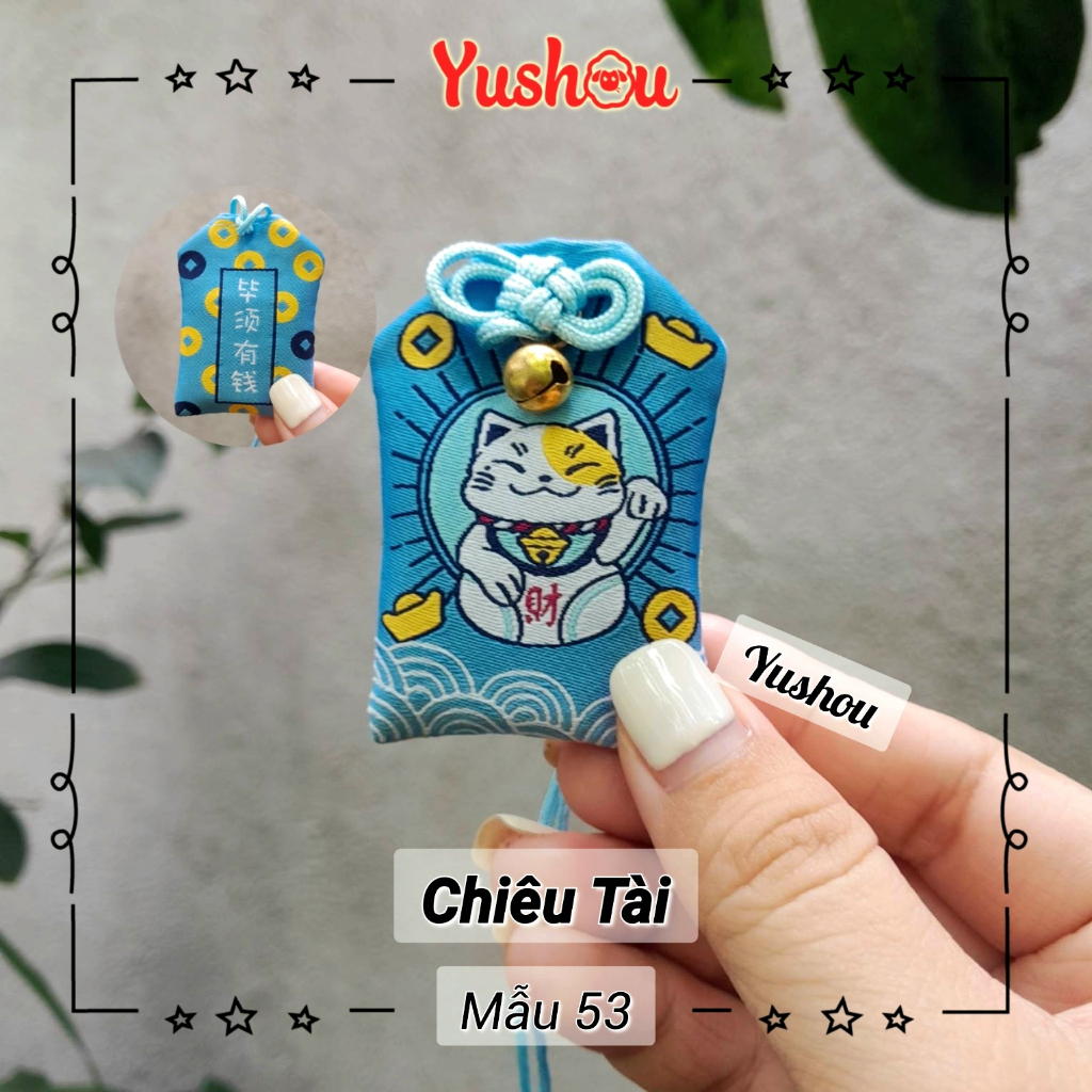 Túi Phước Yushou Tài Vận Mẫu 53 - Kiểu Omamori Nhật, Có sẵn, Quà tặng ý nghĩa.