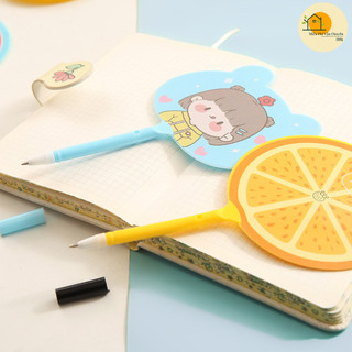 Bút Bi Quạt Dễ Thương Cầm Tay Hình Trái Cây Hình Thú 2 Trong 1 Tiện Lợi, Bút Nước Kèm Quạt Siêu Cute 88399