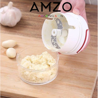 AMZO_DỤNG CỤ XAY TỎI ỚT SẮC BÉN KÉO DÂY CẦM TAY ĐA NĂNG
