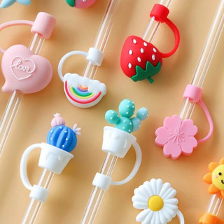 Nắp Đậy Ống Hút Silicon Daisy Decor Hoạt Hình Đáng Yêu