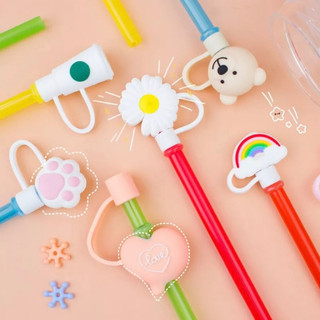 Nắp Đậy Ống Hút Silicon Daisy Decor Hoạt Hình Đáng Yêu
