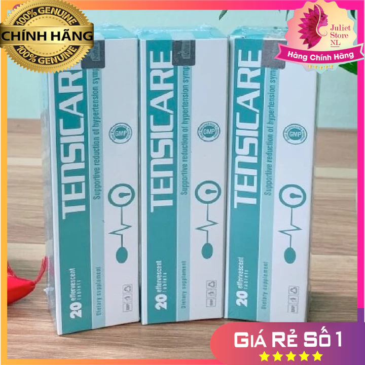 BỘ 3 HỘP TENSICARE VIÊN SỦI HỖ TRỢ SỨC KHỎE HUYẾT ÁP, PHÒNG NGỪA ĐỘT QUỴ TIM MẠCH,GIẢM MỠ MÁU ỔN ĐỊNH ĐƯỜNG HUYẾT