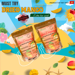 Xoài Sấy Dẻo Đặc Biệt, Ngọt Thanh, Khồng Đường, Tự Nhiên, Thơm Ngon Túi 500g - Dried Mango