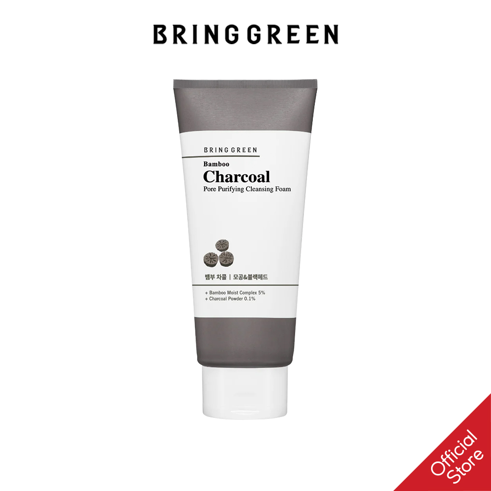 Sữa Rửa Mặt Chiết Xuất Than Tre BRING GREEN BAMBOO CHARCOAL PORE PURIFYING CLEANSING FOAM 300ML