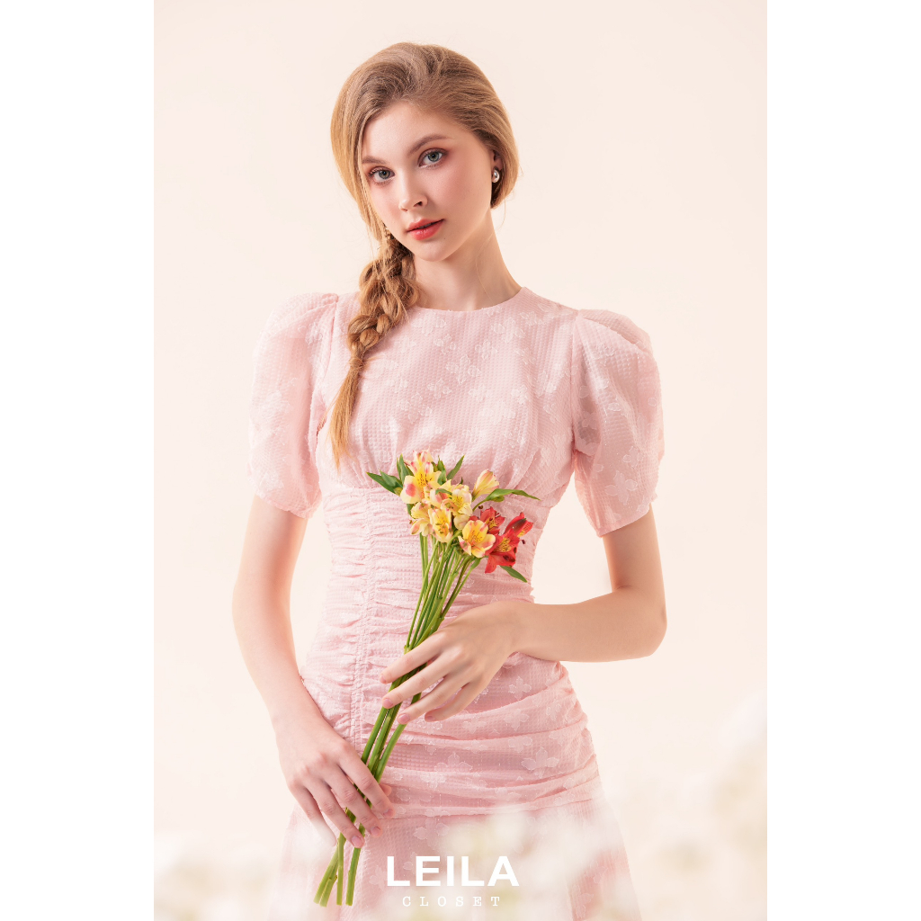 [Mã BMLTB200 giảm đến 100K đơn 499K] Đầm Russy hồng pastel LEILA Closet.