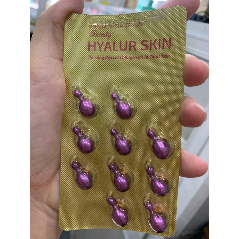 ✅(chính hãng)viên bôi Hyalur skin giúp trắng da,mờ sạm,nám, mịn da (hộp 40 viên)