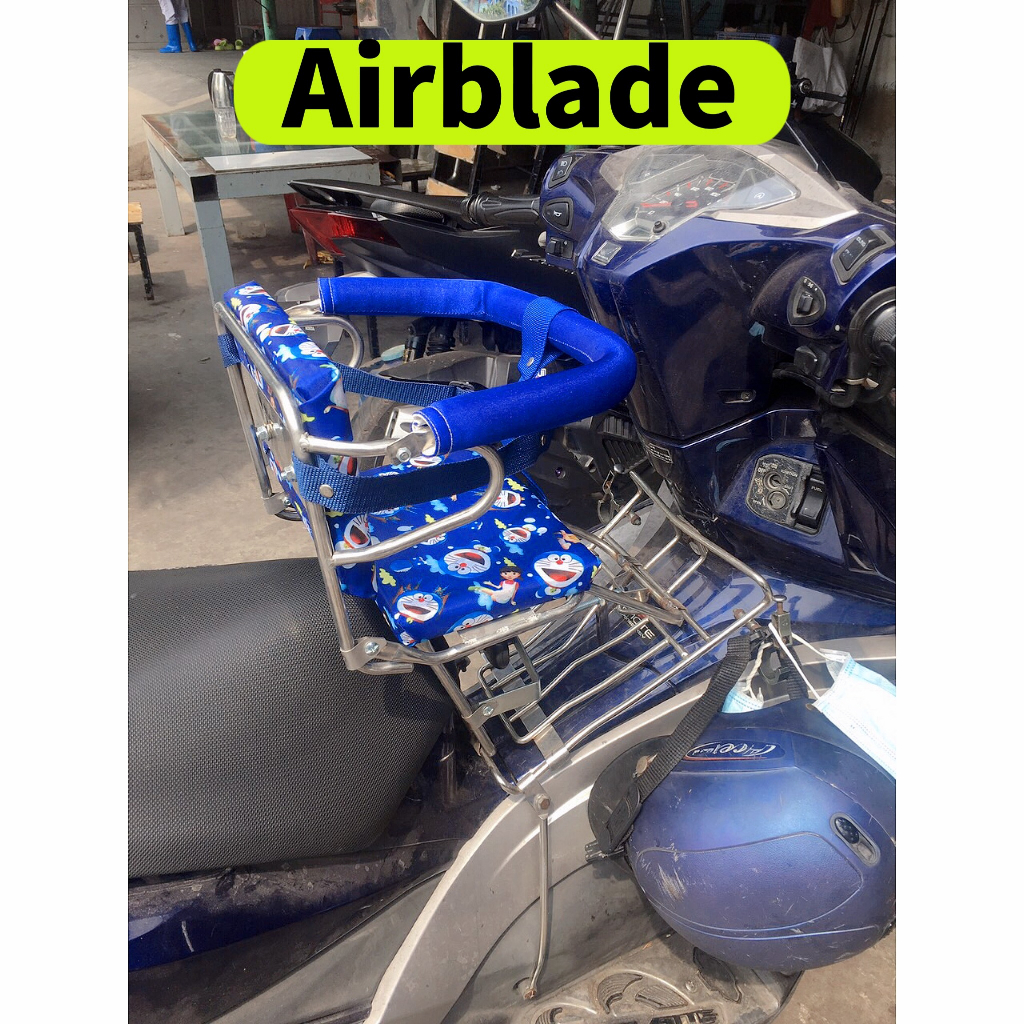 [ SỐ GẬP AB VÒNG ] GHẾ SỐ GẬP INOX XE AIRBLADE AN TOÀN CHO BÉ