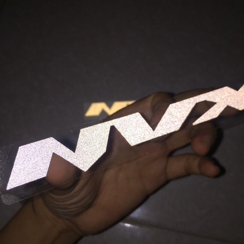 2 chữ NVX phản quang 3M. Tem lột tách nền. Decal chống nước