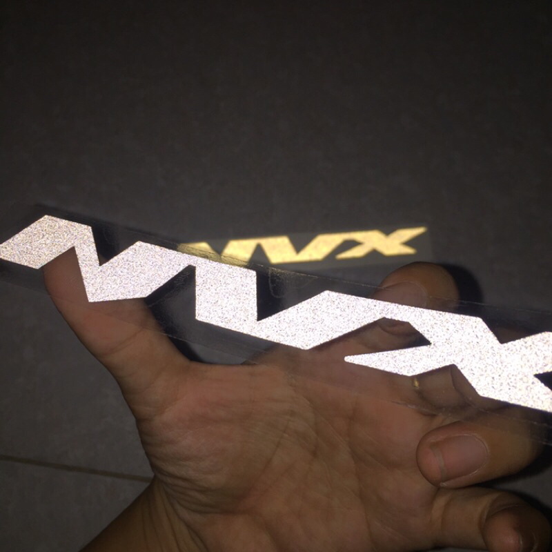 2 chữ NVX phản quang 3M. Tem lột tách nền. Decal chống nước