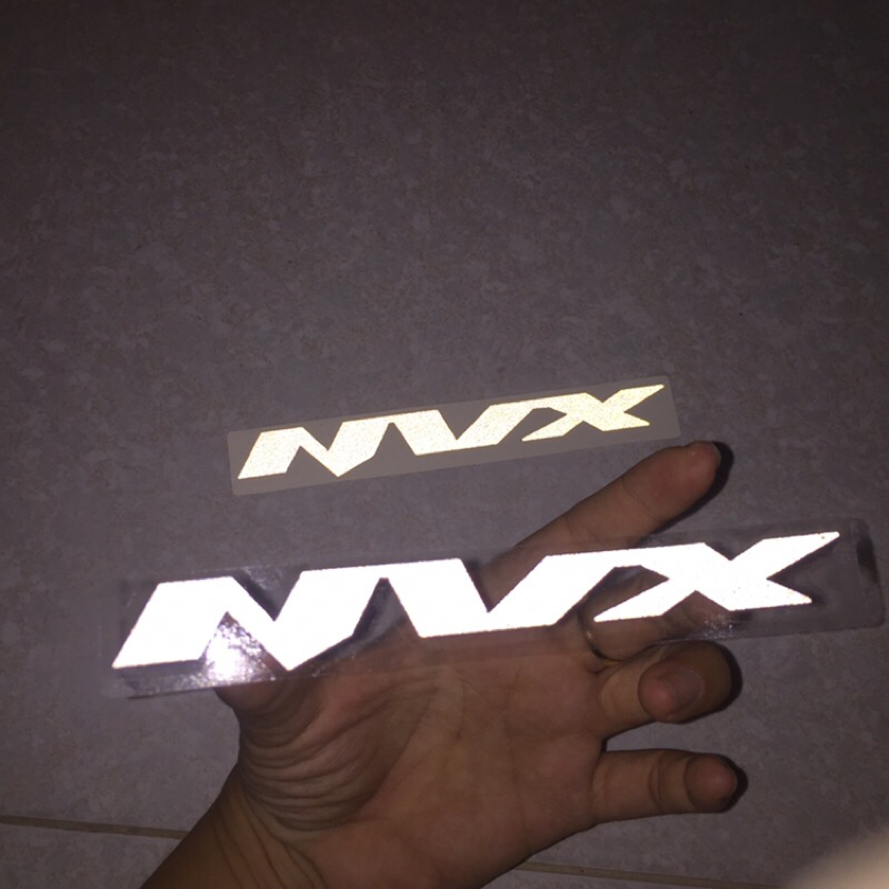 2 chữ NVX phản quang 3M. Tem lột tách nền. Decal chống nước
