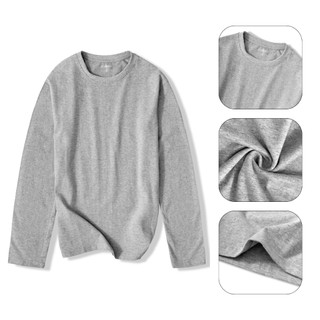 Áo Thun Tay Dài Nam  Kboy  Shop Áo Trơn Cotton Cổ Tròn 3 Màu, co giãn dáng suông, phong cách thu đông - V220